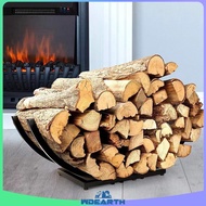 Wdearth củi giá đen củi log Giá Lò sưởi gỗ lưu trữ chủ ngoài trời