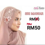 💥 CLEARANCE 💥 (part2) TUDUNG RAYA INSTANT ORIGINAL AIDA NAIM with tag: SRI MAWAR