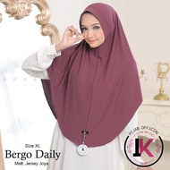 IK Hijab Bergo Daily Size XL matt. Joya Premium Jersey, Cool, Soft, Not See-through, Comfortable to 