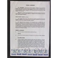 Malaysia 2013 Revenue Stamps RM50, RM10x2pcs, RM5 & RM1x3pcs on Tenancy Agreement