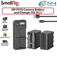 SmallRig NP-F970 Battery Charger Set for Sony NP-F970 Battery, Double Slot Charger with LCD Display 