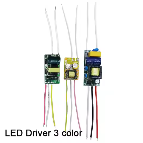 LED Driver 3 color Current 250mA 1-3W 4-7W 8-12W AC90-265V Lighting Transformers For LED Bulb Power 