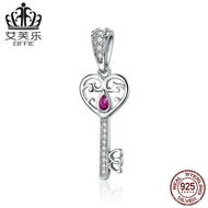 Key in Pure Silver  Aifule Accessories SCC791s925Lock Pendant Keychain Bead Happiness 1T0Q
