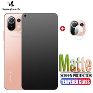 2 in 1 Front Tempered Glass For Xiaomi 11 Lite 5G NE Mi 13T 12T 12 9T 10T 11T Pro Poco X4 Pro 5G M4 Pro C40 X3 NFC F3 F4 X4 GT Matte Screen Protector Back Camera Lens Protective Film