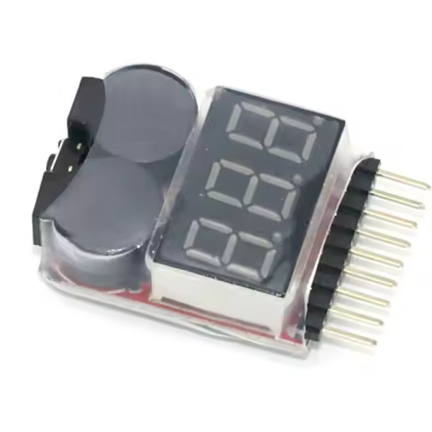 1-4PCS 3.7V-22.2V Lipo Battery Voltage Tester Low Voltage Buzzer Alarm Volt Meter Monitor for Remote