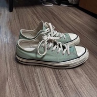 二手 US4.5/EUR37/23.5CM CONVERSE 70 1970 草綠色 奶油底 低筒帆布鞋 155761C