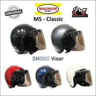 helmet Magnum Helmet M5 Classic Topi Keledar Motorsikal Motor Bike SGV99 SGV 99 MS88 Rainbow Smoke Visor