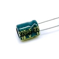 50PCS 220uF 16V Aluminum Electrolytic Capacitor 6x7mm Low ESR High Frequency 16WV 220MFD 16VDC 16V22