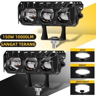 MATA MOKETA SQL 3-Eye Laser Shooting Light D2 D3 Full Aluminum Premium yellow-white/white-white 150W