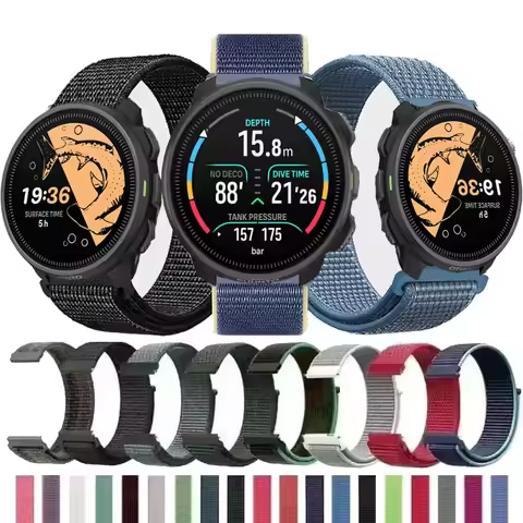 20mm 22mm Nylon Loop Band For SUUNTO Nautic S Bracelet Sport Strap For Suunto Race 2/S/Vertical 2 1/