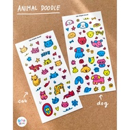 ANIMAL DOODLE Deco Sticker Decorative Sticker/ by The Doodle Alley