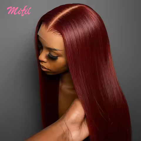 HD Reddish Brown 13x4 Lace Frontal Wigs Vietnamese Human Hair Double Drown Bone Straight Glueless Wi