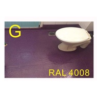 RAL4008 / ( FULL SET EPOXY PAINT HEAVY DUTY ) TOILET TILES FLOOR ( 1L PRIMER / 1L EPOXY / 0.5 KG POWDER ANTI-SLIP )