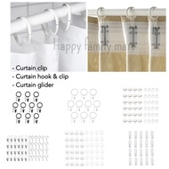 1KEA RINGSJON RIKTIG VIDGA SYRLIG Curtain ring ,clip and hook curtain ring/Ring langsir dengan klip 