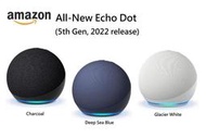 【竭力萊姆】全新現貨 最新5代 美國 Amazon Echo Dot 5代 ( 5th Gen ) 智慧音箱 時鐘