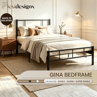 Flexidesignx GINA Single Metal Bed Frame Katil White Frame Durable House Rental Airbnb Senang Pasang