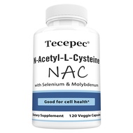 Tecepec N-Acetyl-L-Cysteine Supplement Supports Liver GI Immune Lung Health Kidney Detoxification