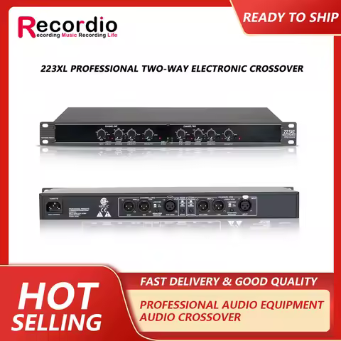 223XL Professional Audio Equipment Stereo 2-Way / Mono 3-Way Crossover, Suitable For Bar Stage Tunin
