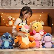 30/50cm Stuffed Toy Animal Piglet Eeyore Tigger Winnie the Pooh Stitch Baby Doll Girl Friend Soft Pl