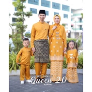 MUSTARD BAJU KURUNG SONGKET PRINTED