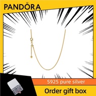 Latest Pandora Fashion Design Gift Women's Jewelry S925 Pure Silver Curb Chain Necklace 368638C00