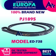 (PJ1895) ED-738 Compatible With EUROPA Dryer Machine Belting Dryer Rubber Belt ED738 ED 738