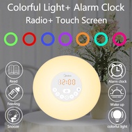 LED Wake Up Light Alarm Clock with Sound Sunrise+FM Radio+Snooze Function+Touch Control Sunset LED Wake-up Lamp
