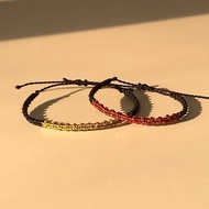 Metalic gold silver copper macrame knot bracelet