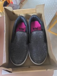 全新Bibi Urban 女童黑色閃亮休閒鞋