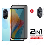 2in1 Anti Spy Tempered Glass For Oppo A98 5G 2023 OppoA98 Privacy Screen Protector Tempered Glass Pr