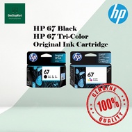 [100% ORIGINAL]HP 67 Black / Tri-Color Original Ink Cartridge (3YM56AA/ 3YM55AA)