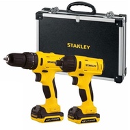 STANLEY 12V HAMMER DRILL + IMPACT DRIVER COMBO KIT (SCH12 + SCI12) SCHI121S2FK-B1