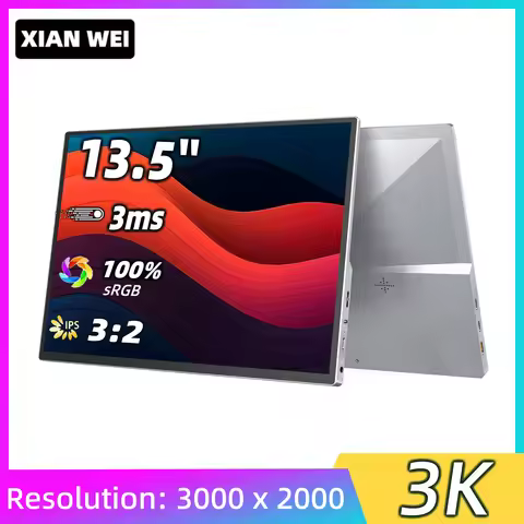 XIAN WEI 13.5 Inch 3K Portable Monitor 3:2 IPS Office Game External Display Screen USB C For Laptop 