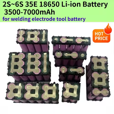 18650 20A 35E 2025new model 3.5Ah 7Ah 2S 3S 4S 5S 6S/1P 2P 7.4V 12.6V 14.8V 18V25.2V for screwdriver