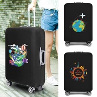 Sarung koper Cover koper Luggage Cover Suitcase Printed Elastic Dust Cover 18-32 Case Protective Cas