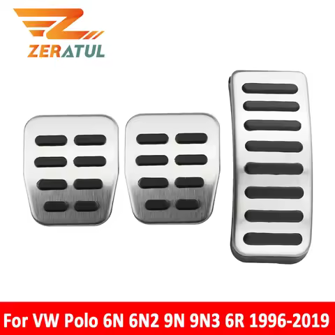 Zeratul Auto Pedals Gas Brake Car Pedal Pad Cover for Volkswagen VW Polo 6N 6N2 9N 9N3 6R Hatchback 