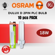 [10 PCS PACK] OSRAM DULUX D PLC 2-PIN BULB 18W G24D-2 CFL BULB WARM WHITE COOL WHITE DAYLIGHT SIRIM