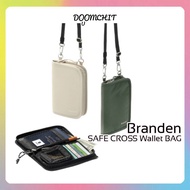 [Branden] SAFE CROSS Wallet BAG | RFID Blocking Technology | Stylish Travel Bag