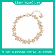 ELDERFLOWER Fashion Rose Gold Flower Bracelet Ladies Temperament Elegant Bracelet Give Girlfriend Lo