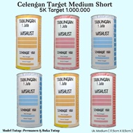 Celengan Medium 5k Target 1juta murah viral tabungan uang souvenir gif