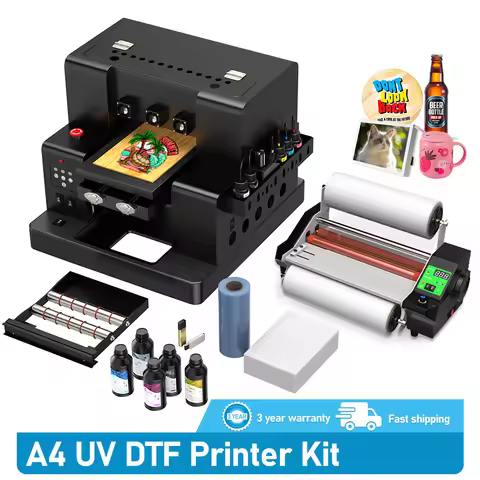 A4 UV DTF Printer For Epson L805 UV Printer Flatbed UV Printer Machine for UV Sticker Print Metal Ac