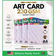Uni Paper A4 Art Card 230gsm Glossy 20's