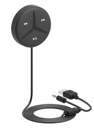 SoundTek A1+ Bluetooth Car Kit with AAC for Music Streaming Handsfree Calls,Aux Bluetooth Adapter fo