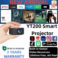 【NEW】YT200 Household Projector Mini Portable Mini Portable Small Children Mobile Phone Projection
