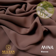 Per50cm Mina Kain Sultan Anti UV Polos Premium Bahan Baju Dress Tunik Abaya Lebar 145 cm