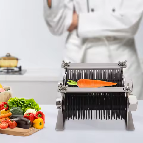 Stainless Steel Meat Slicer Knife, 5mm Cutting Thickness, Manual Operation, 500kg/1102.3lbs/h Effici