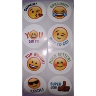 8 Emoji Circle Stickers