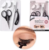 KISS Glueliner, False Eyelashes, 'Glue Liner', 10 mm, Includes 1 Pair Of Lash, 1 Glue Liner, 1 Sciss