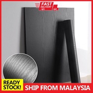 [Waterproof Wallpaper Sticker] Black Wood Texture Furniture Refurbished New Skin Kitchen Cabinet Wat