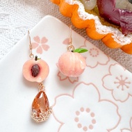 【水果】水蜜桃耳環 | 食物飾物 | 微縮飾物